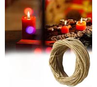 Organic Hemp Wicks 33 FT Natural Beeswax Coated Cord for DIY Candle Making, For Eco Friendly String for Votive Tea Lights and Crafts Supplies(Dark Brown)