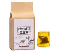 Organic Herbal Tea Bags, Tu Chung Tea Eucommia Male Flower Ginseng Tea Healthy Tea Man Gift 30 Count in Total