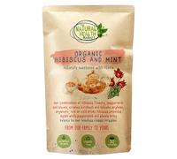 Organic Hibiscus and Mint Tea Bags with Stevia - Caffeine Free Herbal Infusion for Iced or Hot Tea - Handcrafted in the UK - The Natural Health Market - 50 Plastic-Free, Compostable Tea Bags