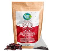 Organic Hibiscus Tea Bags - 10 Temple Pack | Caffeine-Free Herbal Tea with Real Hibiscus Flowers | Soil Association Certified | Plastic-Free, UK Made | Small Batch Herbal Infusion