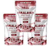 Organic Himalayan Pink Salt Coarse 1Kg X 3 - 3Kg - 100% Pure & Natural Mineral Salt