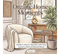Organic Home Moments: A Modern Interior Vignette Coloring Book with Cozy Corners, Natural Textures, Plants, Shelves, and Calm Home Decor (Interior Styles Coloring Collection)