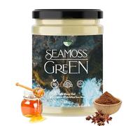 Organic Honey & Cinnamon Infused Sea Moss Gel by Seamoss Green | Wildcrafted Dr Sebi Sea Moss | 100% Natural | Rich in Minerals, Vegan Superfood | Made with Organic Mineral Water, Gluten Free