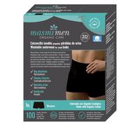 Organic Incontinence Men Boxer Shorts Washable up to 100 x Reusable Black Masmi Reuse (M)