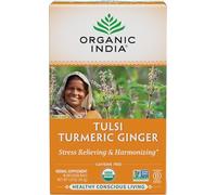 Organic India Tulsi Ginger Turmeric Tea, 18 Individually Wrapped Tea Bags