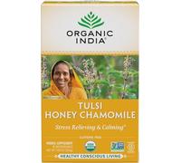 Organic India Tulsi Honey Chamomile Tea, 18 Individually Wrapped Tea Bags