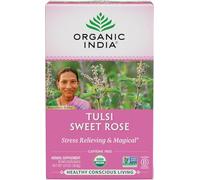 Organic India Tulsi Sweet Rose Tea, 18 Individually Wrapped Tea Bags