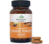 Organic India Turmeric Formula - Organic Turmeric Root with Curcumin Extract & Trikatu - Supports Inflammation Balance & Absorption - Supplements for Men & Women - Vegan & Additive Free - 90 Capsules