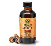 Organic Jamaican Castor Oil - 4 fl oz / 118 ml - Cold Pressed, For Hair Growth, Eyebrows, Eyelashes, Hair Scalp, Strengthens Hair, Daily Moisturiser, for All Hair and Skin Types by Jamaican Amber