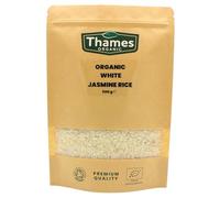 Organic Jasmine White Rice-Certified Organic, Non-GMO, Vegan, No Additives, No Preservatives, Resealable Bag by Thames Organic 500g