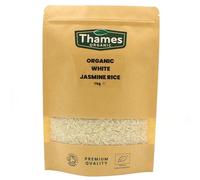 Organic Jasmine White Rice-Certified Organic, Non-GMO, Vegan, No Additives, No Preservatives, Resealable Bag by Thames Organic 1kg