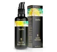 Organic Jojoba Oil 100ml - Cold-Pressed, Vegan Skin & Hair Care with Vitamin E - 100% Pure Natural Cosmetic in Light-Protection Glass Bottle