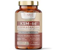 Organic KSM-66 Ashwagandha - High Strength 10:1 Extract 6000mg Equivalent - 120 Capsules - 5% Withanolides - UK Made Supplement - GMP Standards - Zero Additives