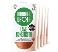 Organic Lamb Bone Broth by Borough Broth - Freshly Made with Grass-Fed Lamb & British Spring Water - High in Collagen & Protein - Low-Cal & Gluten Free - Delivered Chilled - 5 x 324g
