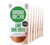 Organic Lamb Bone Broth by Borough Broth - Freshly Made with Grass-Fed Lamb & British Spring Water - High in Collagen & Protein - Low-Cal & Gluten Free - Delivered Chilled - 7 x 324g