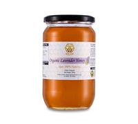 Organic Lavender Honey - Raw & Unfiltered - 100% Natural Floral Honey from Lavender Blossoms - No Additives - 900g Glass Jar