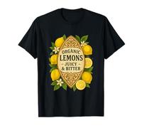 Organic Lemons Juicy Citrus Fruit Floral Summer Aesthetic T-Shirt