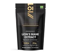 Organic Lions Mane Supplement 28,000mg - 50% Polysaccharides (700mg) - 180 Vegan Capsules - High Strength Mushroom Supplement - Resealable and Recyclable Pouch - by Alpha01