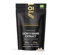 Organic Lions Mane Supplement 7500mg - 50% Polysaccharides - 90 Vegan Capsules - High Strength Mushroom Supplement - Resealable and Recyclable Pouch by Alpha01