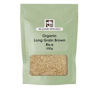 Organic Long Grain Brown Rice 500g by Manor Springs Organic