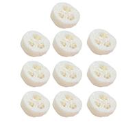 Organic Loofah Slices - 10pcs Natural Luffa Soap Making Set, Piece Craft Collection Sustainable Soaps Base Accessory Pack | Handmade Facial Soap Drying Pad for customiz-able Bathroom