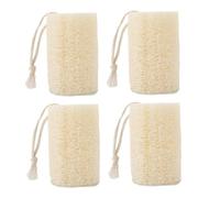 Organic Loofah Sponge, 4pcs Natural Loofah Sponge, Exfoliating Luffa Natural, Body Scrubber for Bathing, Organic for Shower and Kitchen Cleaning
