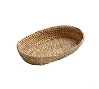 Organic looking woven basket for fruit display storage on dining tables kitchen counters or living room furniture (Small)