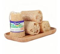 Organic Luffa Natural Exfoliating Loofah Bath Sponge, 9-10Cm, Loofah Section Diameter 3.5-4.8Cm Perfect for Shower Scrubbing and Kitchen Cleaning (10-Count Pack)