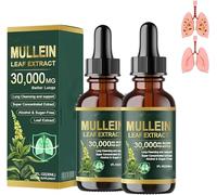 Organic Lung Cleansing Mullien Leaf Extract Drops, Organic Mullein Leaf Extract, Mullein Drops for Lungs, Natural Plant Extract for Men & Women (2)
