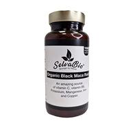 Organic Maca Root Capsules, Organic Certified, a Great hormonal stabilizer, Ideal for Women and Men, 100 Units of 500mg, from Peru, Suitable for Vegans. (100 Units, Black Maca Root Capsules)