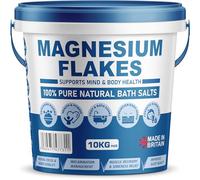 Organic Magnesium Flakes, 10kg Bucket, Pure Natural Magnesium Chloride Flakes for Bath, Dead Sea Origin, Purest Form of Magnesium Flake, Ideal for Foot and Bath Soaks by Pure Source Nutrition