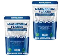 Organic Magnesium Flakes, 1Kg X 2 - 2Kg Pure Natural Magnesium Chloride Flakes For Bath, Dead Sea Origin, Purest Form Of Magnesium