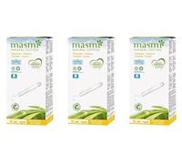 Organic Masmi Regular Applicator Tampons Cotton, Plastic Free, 100% Biodegradable, Perfume Chlorine and Dioxin Free (Triple Pack)