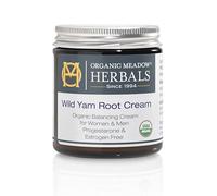 Organic Meadow Herbals Wild Yam Root Cream - USDA Certified Organic Balancing Cream for PMS & Menopause Relief - Estrogen & Progesterone-Free, Handmade, Woman-Owned & Operated Since 1994 (4 oz)