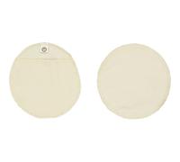 Organic Merino Wool and Silk Nursing Pads - Heat Regulating, Reusable, GOTS Certified, and Gentle on Skin for Warmth and Protection Against Mastitis and Milk Lumps (Raw Color, Large)