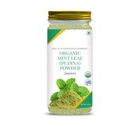 Organic Mint Leaf Powder - Pudina Powder | India and USDA Organic Certified | Ideal For Cooking & Cosmetics Use | 450 Gm