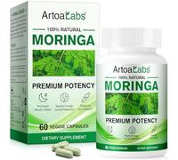 Organic Moringa Capsules 800 mg, Support Energy, Immunity, Joint Health, and Overall Vitality, 60 Veggie Capsules