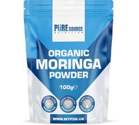 Organic Moringa Leaf Powder Gluten Free Natural and Pure Leaves Picked from The Moringa Oleifera Plant - Superleaf Superfood Powder by Pure Source Nutrition (100g)
