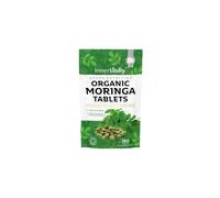Organic Moringa Tablets - 180 High Strength Pure Leaf, Zero Additives, Easier to Swallow Than Capsules, Essential Vitamins & Minerals by Inner Vitali