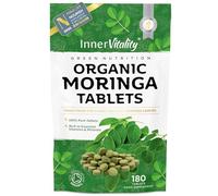 Organic Moringa Tablets 180x Award Winning with Pure Natural Moringa Leaf 2-Month Supply, Easier to Swallow Than Moringa Capsules & Powder, Rich in Essential Vitamins & Minerals by Inner Vitality