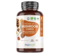 Organic Mushroom - 180 Capsules - Lion's mane mushroom, Shiitake, Reishi, Chaga