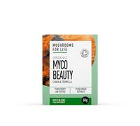 Organic Myco Beauty Tremella + Chaga Super Blend (6 Mushroom Blend) - 60 Caps or 60g Powder - Superfood Supplement - Pure Grade Extracts, No Binders (60g Powder)
