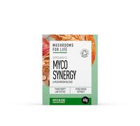 Organic Myco Synergy Super Blend (6 Mushroom Blend) - 60 Caps or 60g Powder - Mushroom Superfood Supplement - Pure Grade Extracts, No Binders (60g Powder)