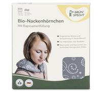 Organic Neck Pillow, Grey-Mint
