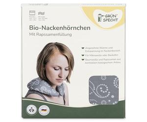 Organic Neck Pillow, Grey-Mint