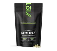 Organic Neem Leaf 1400mg - 90 Vegan Capsules - High Strength Azadirachta Indica Supplement - Resealable and Recyclable Pouch by Alpha01