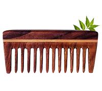 Organic Neem Wooden Comb for Women & Men | Hair Growth |Dandruff Remover (Wide Tooth 10 CM)