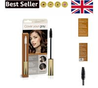Organic Non-Clumping Brush for Touching Up Gray Hair - 7g Size, Brown Medium