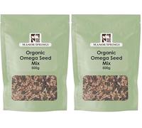 Organic Omega Four Seeds Mix 500g by Manor Springs Organic (Pack of 2)