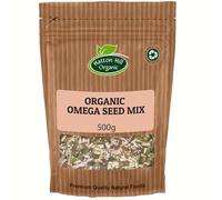 Organic Omega Seed Mix 500g by Hatton Hill | 4 Seeds Mix with Pumpkin, Sunflower, Sesame and Flax, Whole Raw Seeds Blend, Non-GMO, Vegan